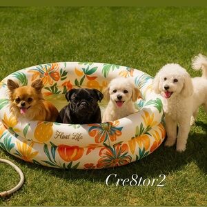 🆕🤿 Float Life by Funboy Paradise Luxury Inflatable Pet Kiddie Pool - Multicolor